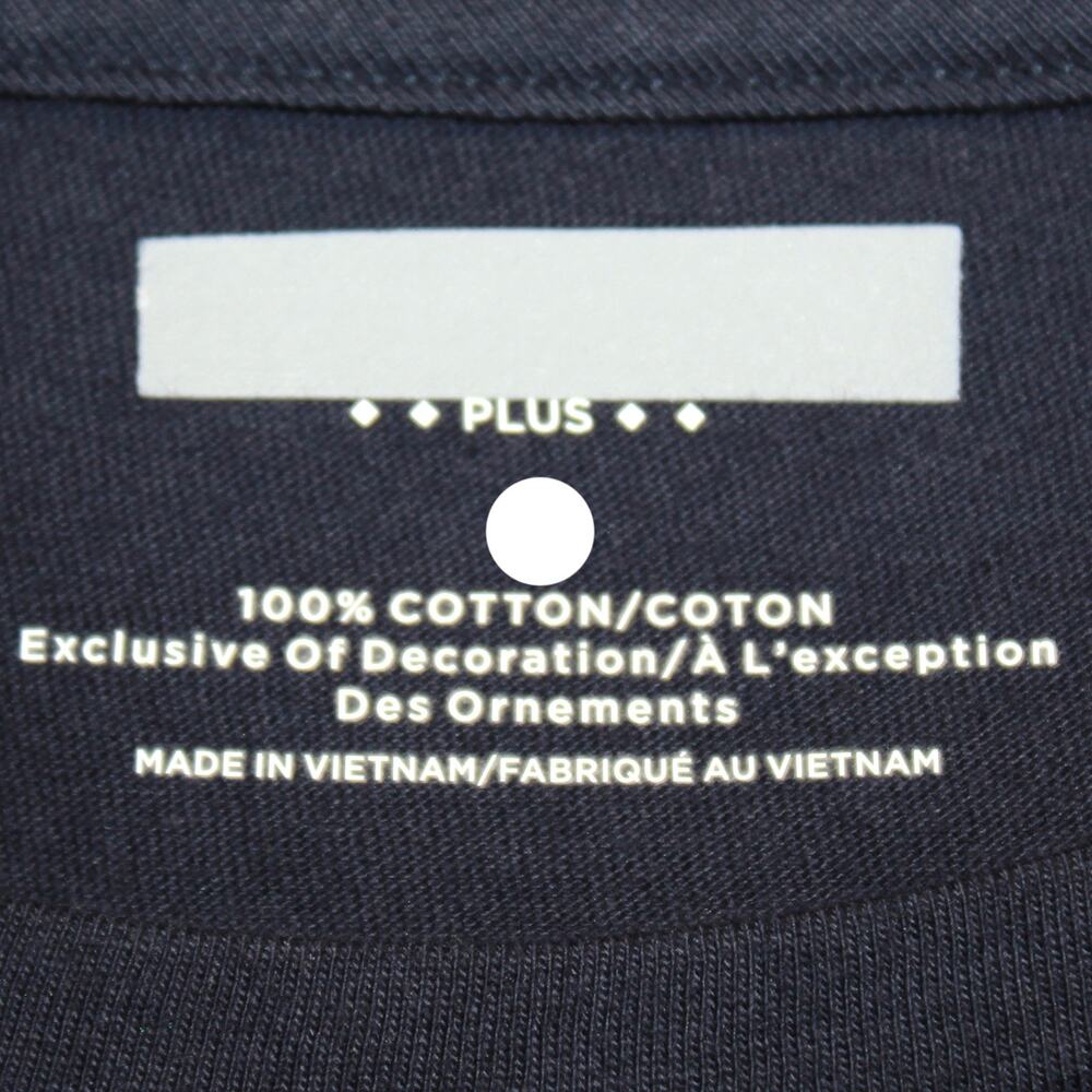 Talbots Plus Navy Paris Cotton Long Sleeve Sweatshirt Blouse Top Casual 2X - Picture 7 of 8